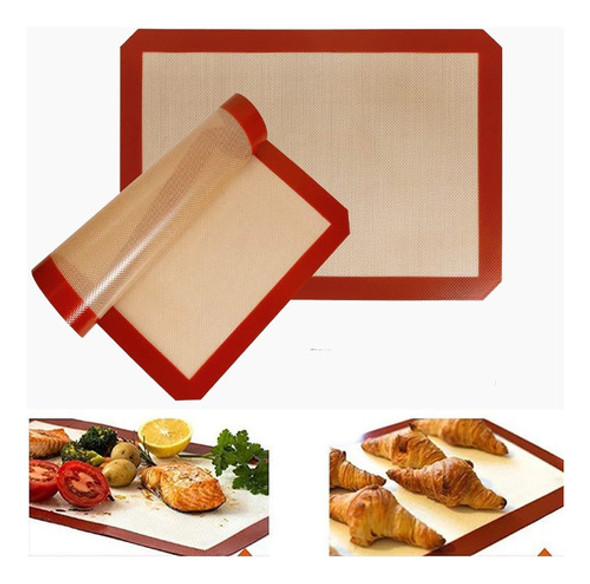 Placa Silicona Plancha Antiadherente Bandeja Horno 40x30cm 1