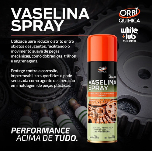 2 - Vaselina Liquida Spray Lubrificante Uso Geral Orbi 300ml 1