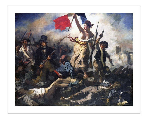 Lamina Fine Art La Libertad Guiando Al Pueblo  50x60 Myc 0
