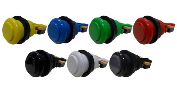 Kit 10 Botões Nylon Cores Vivas Micros Arcade Fliperama 0
