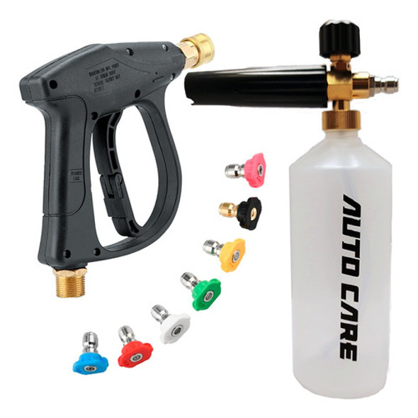 Pistola Corta Foam Lance Profesional Acople Rapido + 3 Picos 0