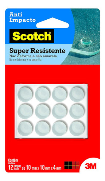 Scotch, 3m, Protetor Anti-impacto, Redondo, Médio, Transpa 1