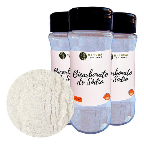 Bicarbonato De Sódio Premium Kit 3 Pote Com Dosador 80g 0
