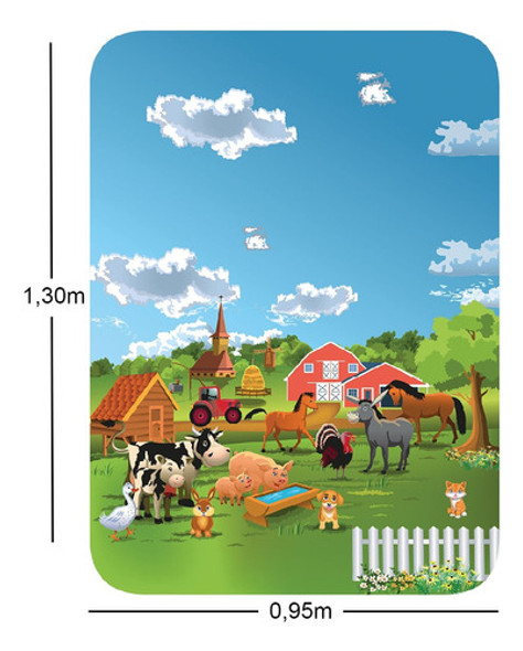 Tapete Bebê De Atividades Fazendinha - Tapetes Júnior 1