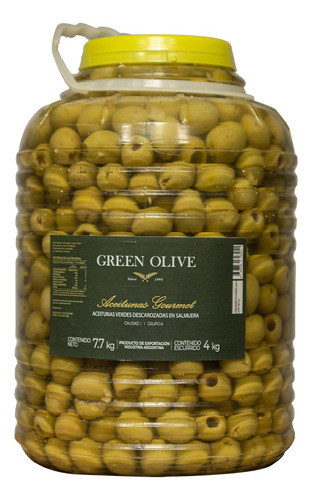 Aceitunas Verdes Desc. Green Olive N° 000 X 4 Kg. Garrafa 0