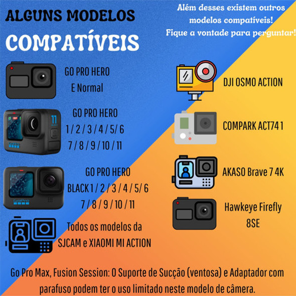 50u Adaptador Suporte P Gopro Acessórios Rosca 1/4 Atacado 1