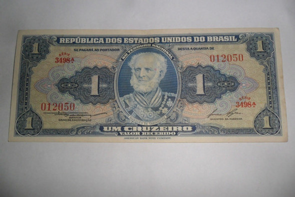 Billete Brasil 1 Cruzeiro Um Cruzeiro 2050 0
