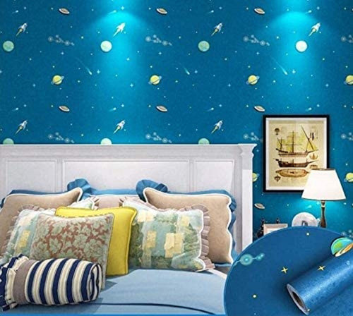 Empapelado Adhesivo Pared Planetas Espacio Naves 0