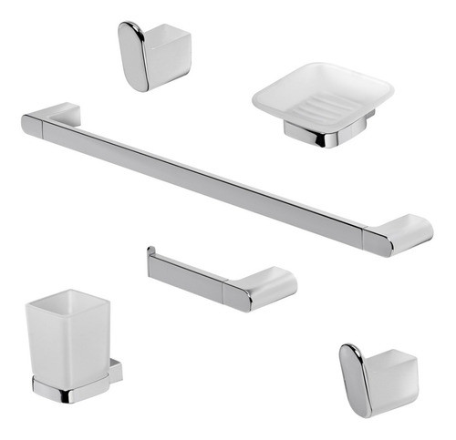 Peirano Set De Accesorios 6 Piezas Linea Soria 16006 Cromo 0