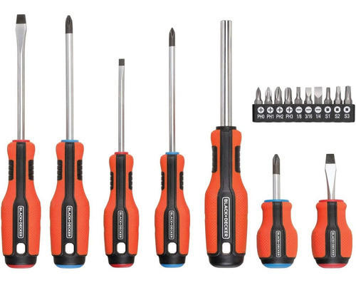 Juego De Destornilladores Black+decker Magneticos 17 Piezas 0
