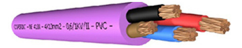 Cable Subterraneo 4x6mm² Pvc Malew Potencia Nf 0460 1