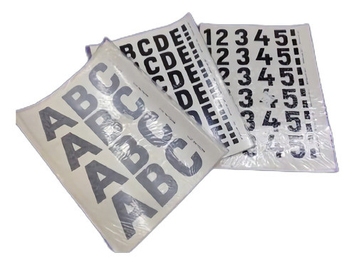 Calcos Al Agua Oferta X 3 Planchas Abecedario,numeros 0