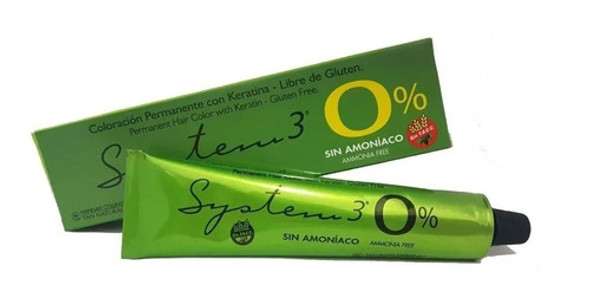 System 3 Sin Amoníaco 0% Gluten-coloración En Crema- Tintura 1 System 3 Sin Amoníaco 0% Gluten-coloración En Crema- Tintura 1