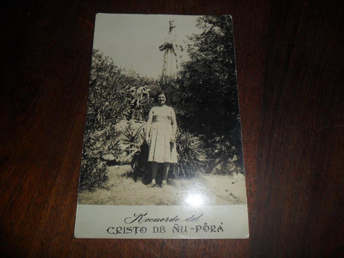 Antigua Foto Fotografia Recuerdo Del Cristo De  Ñu Pora 0