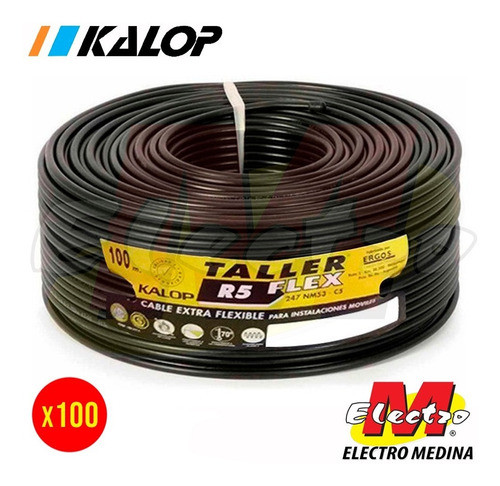 Rollo Cable 3x1.5mm Iram Tipo Taller Kalop Electro Medina 0