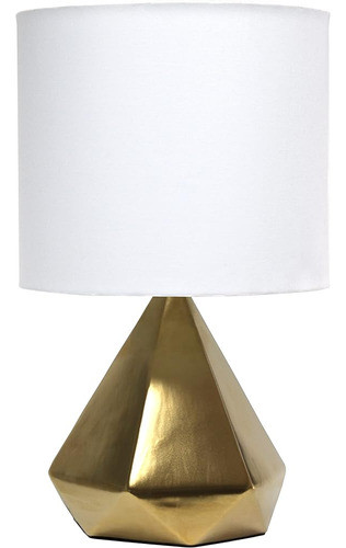 Simple Designs Lt2079-gld Lámpara De Mesa De Cerámica Pirami 0