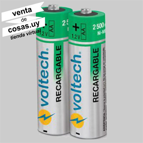 Pila Voltech Recargable (2 Unidades) A A 2500mah 1