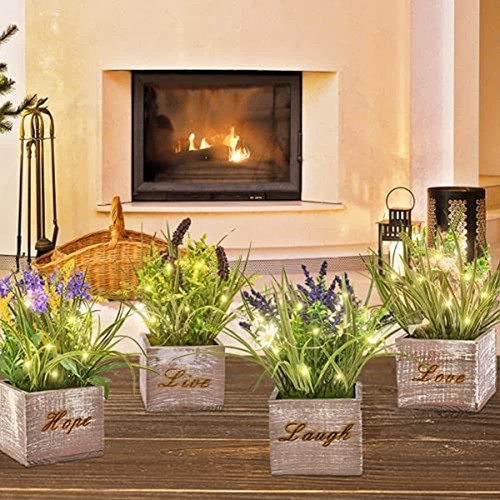 Razzlehot Plantas Artificiales Plantas Y Flores Falsas Con L 0