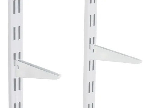 Kit 4 Trilhos Duplo 2m + 20 Suportes Duplo De 37cm Preto 1