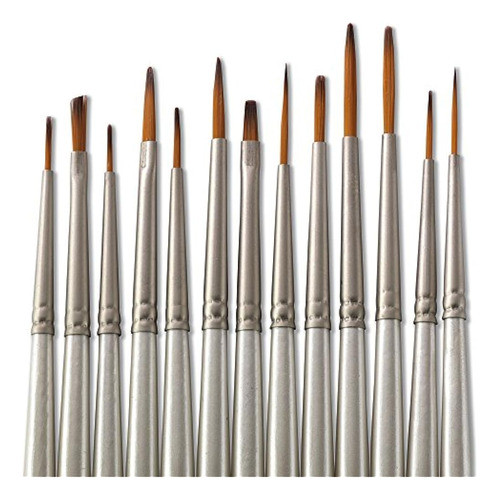 Jerry Q Arte 13 Pcs Detalle Pintura Pinceles Doble Color Pel 0