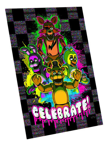Poster Mural Hd  Full Color Celebrate - Freddy Fazbear´s 0