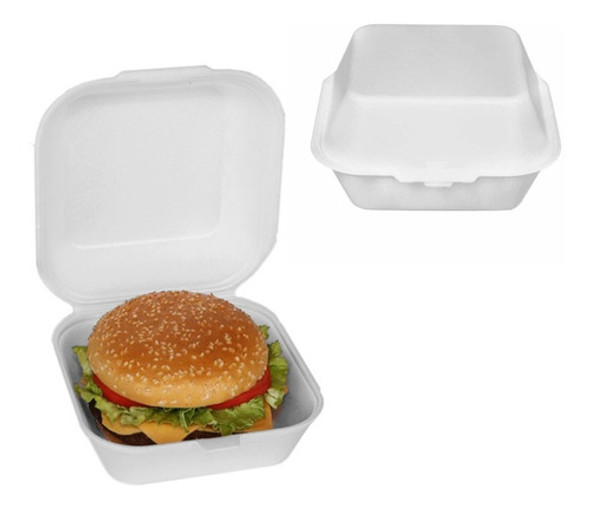 Hamburgueira 2 Embalagem De Isopor P/ Lanche 100 Und 1 Hamburgueira 2 Embalagem De Isopor P/ Lanche 100 Und 1