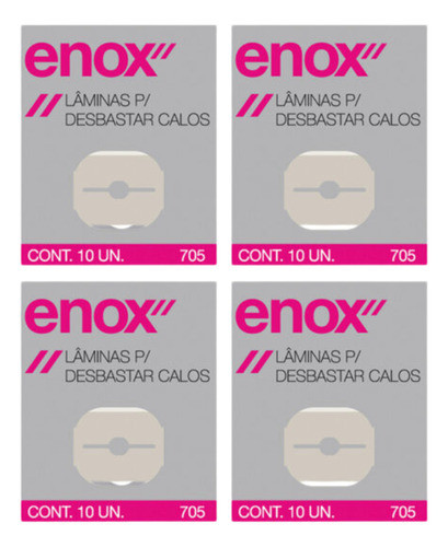 Lamina De Desbaste Aço Inox Para Calos 40 Unidades Enox 0