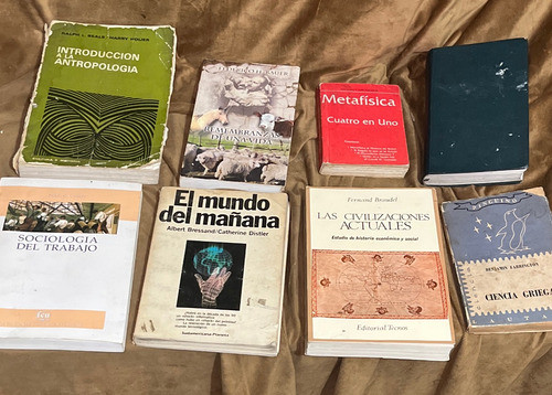 8 Libros Ciencias, Metafísica, Antropología, Sociología Lote 0