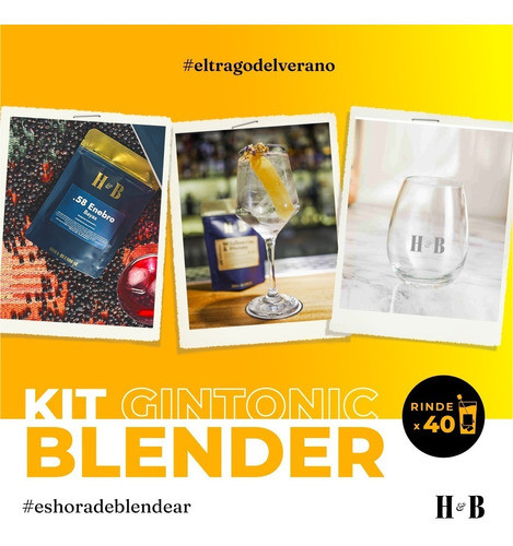 Kit Botanicos Para Gin Tonic - Hora De Blendear + Vaso 1