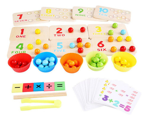 K Clipes De Madeira Montessori Contas Jogo De Tabuleiro Sala 0