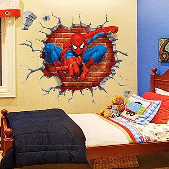 Pegatina De Pared Con Diseño De Spiderman Niños Superheroe 1