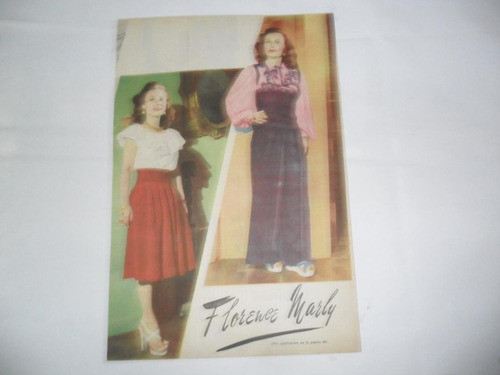 Florence Marly Poster Revista Actriz Foto Felipe Cine Teatro 0