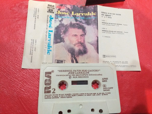 Cassette De José Larralde, Herencia Pa'un Hijo Gaucho. 1°y2° 1