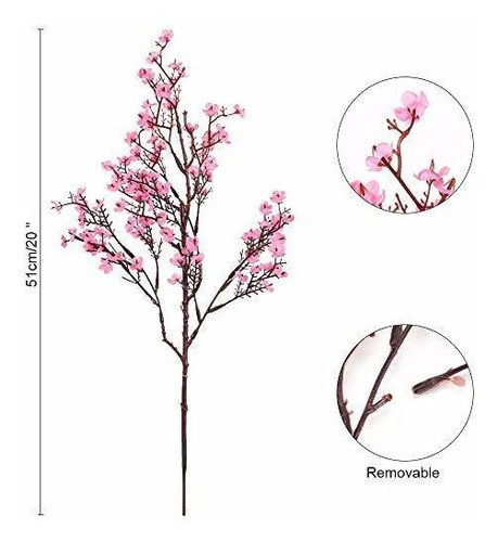 Flores Artificiales De Seda Pack De 6 (rosa) 1