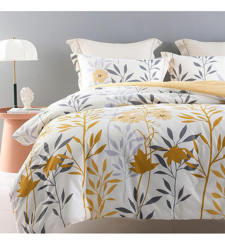 ~? Sleepbella Edredón Queen Size, 600 Hilos Count Cotton Gre 1