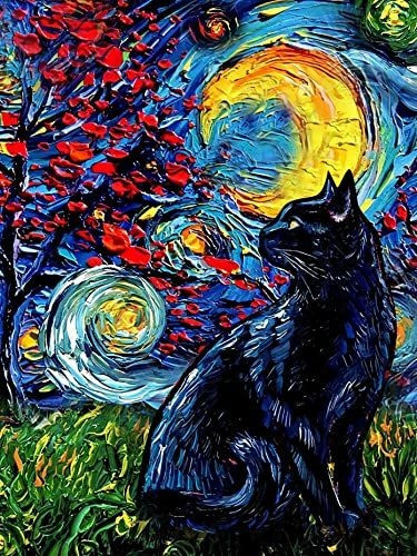5d Pintura Por Diamantes (modelo De Gato) 30x40cm 0
