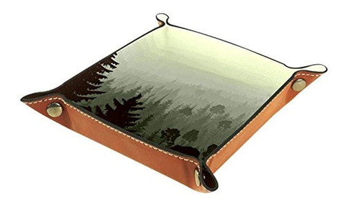 Aisso Valet Tray Morning Fog Con Estampado De Abetos Bandeja 0