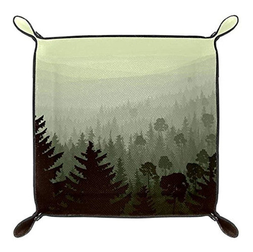 Aisso Valet Tray Morning Fog Con Estampado De Abetos Bandeja 1