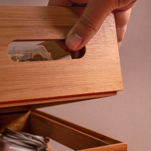 2pcs Caixa Organizadora Bambu  Alça Decorativa Empilhavél 1