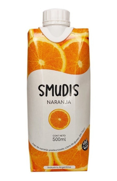 Jugo De Naranja 500 Ml Pasteurizado Smudis Sin Tacc X8u 0