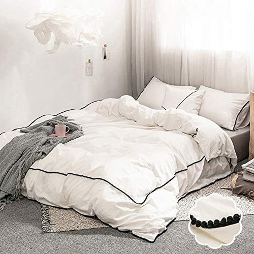 Juego De Funda Nórdica De 3 Piezas Queen 100% Algodón Lavado 0