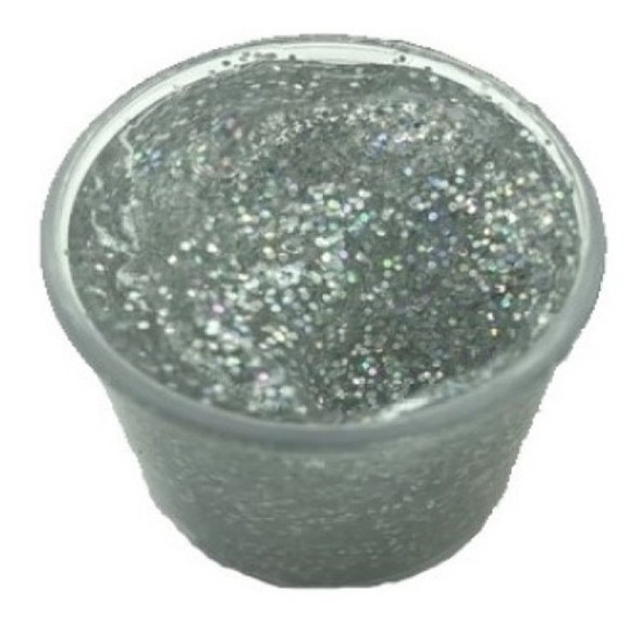 Glitter Gel Corporal Pelo Makeup Artistico Plata Plateado 0