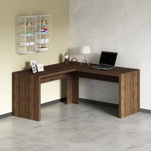Mesa Angular Home Office Me4116 Mdp Nogal - Gran Belo 1