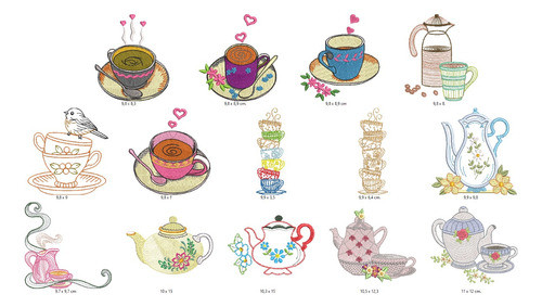 100 Matrices P/maquinas De Bordar Motivos De Cocina/desayuno 0