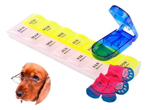 Pastillero 2 Tomas + Medias Antideslizantes + Cortapstilla 0