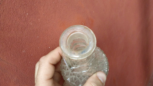 F-antiguo Repuesto Lampara Araña Vidrio 8,5 Diam X 16 Alto 1
