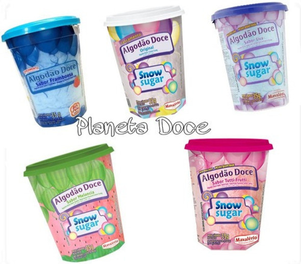 Algodão Doce Snow Sugar 35g - Kit C/10 Potes 0