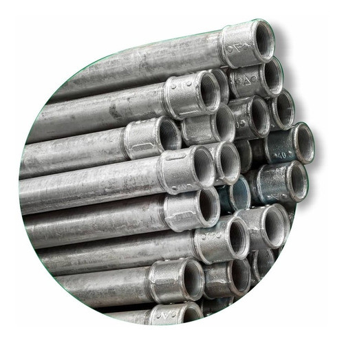 Caño Iram 2502 Galvanizado Ø 3/4 Barra 6,4 Mts Roscado 0