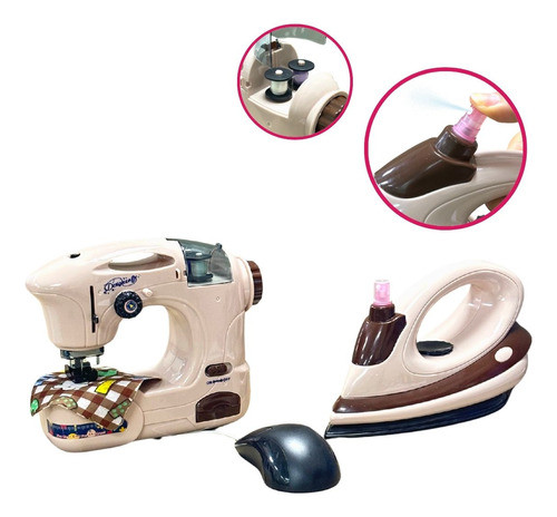 Máquina Costura E Ferro De Passar Roupa Infantil Importway 0