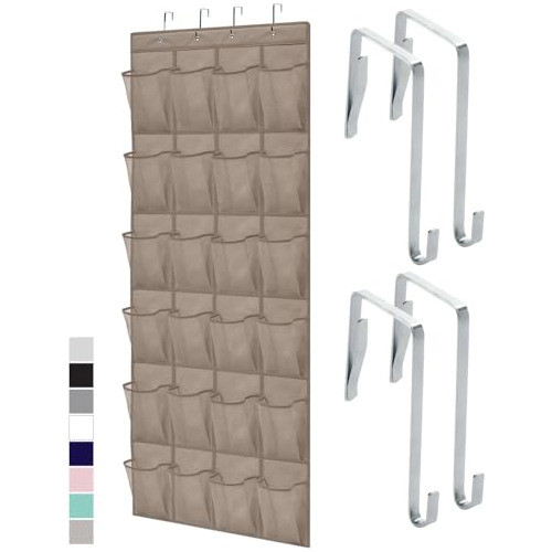 Organizador Colgante De Puerta Para Calzado 24div Red Beige 0